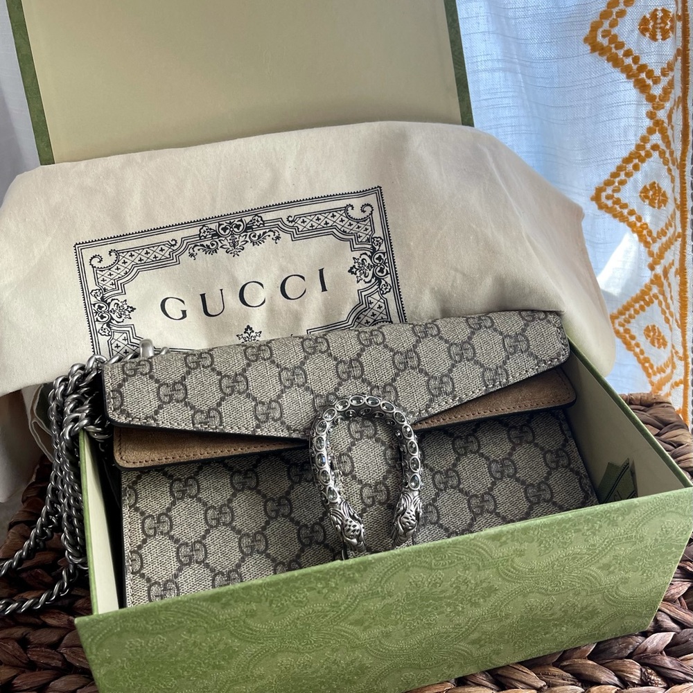 GG Supreme Monogram Small Dionysus Bag